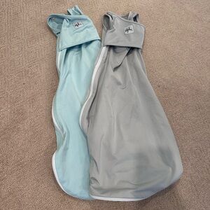 The Ollie World - Alphie Sleep Sacks - Gray and Blue (2 included in listing)